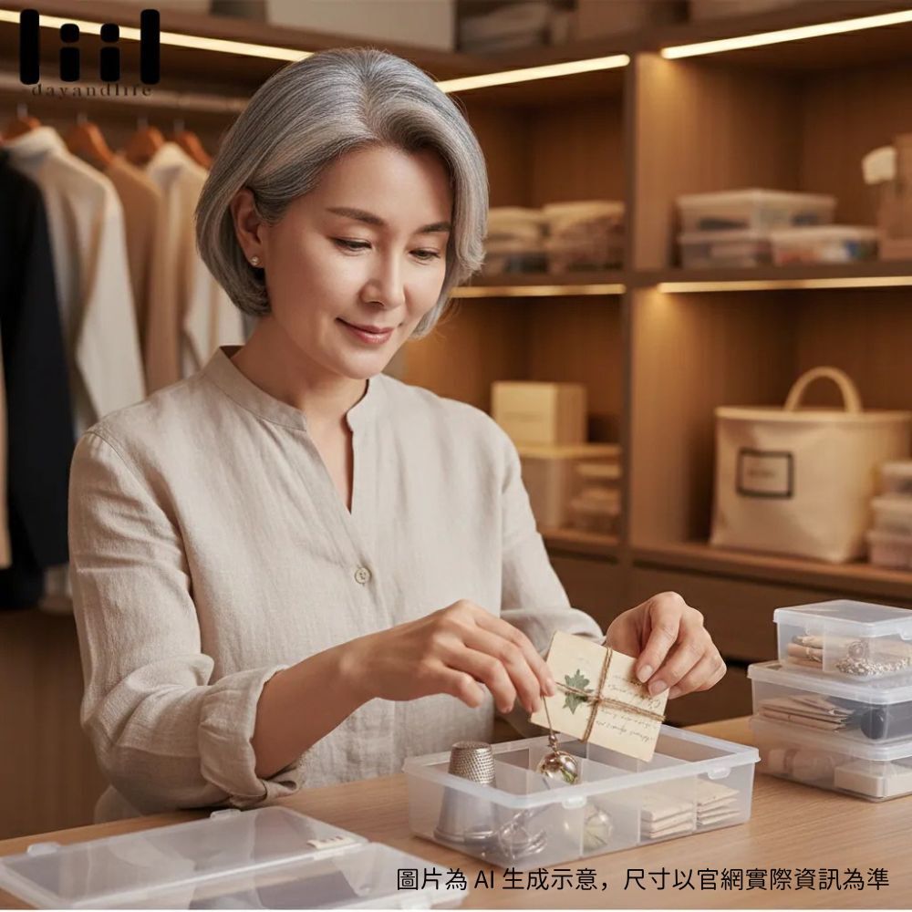 優雅人生將整理視為自我投資-優雅地使用理理liil透明收納盒整理衣帽間