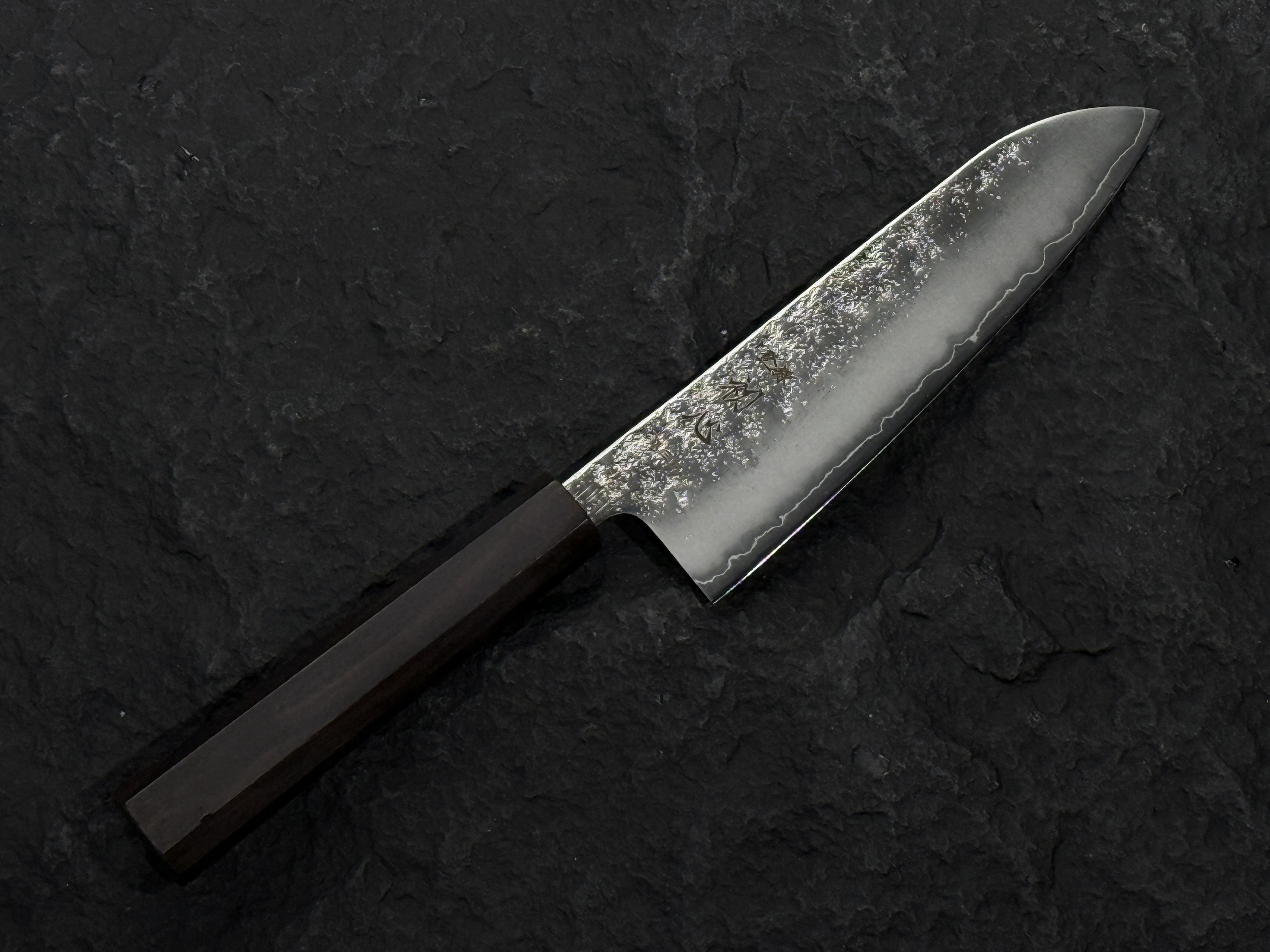 初心 銀嶺 銀三鋼 梨地 三德 黑檀柄