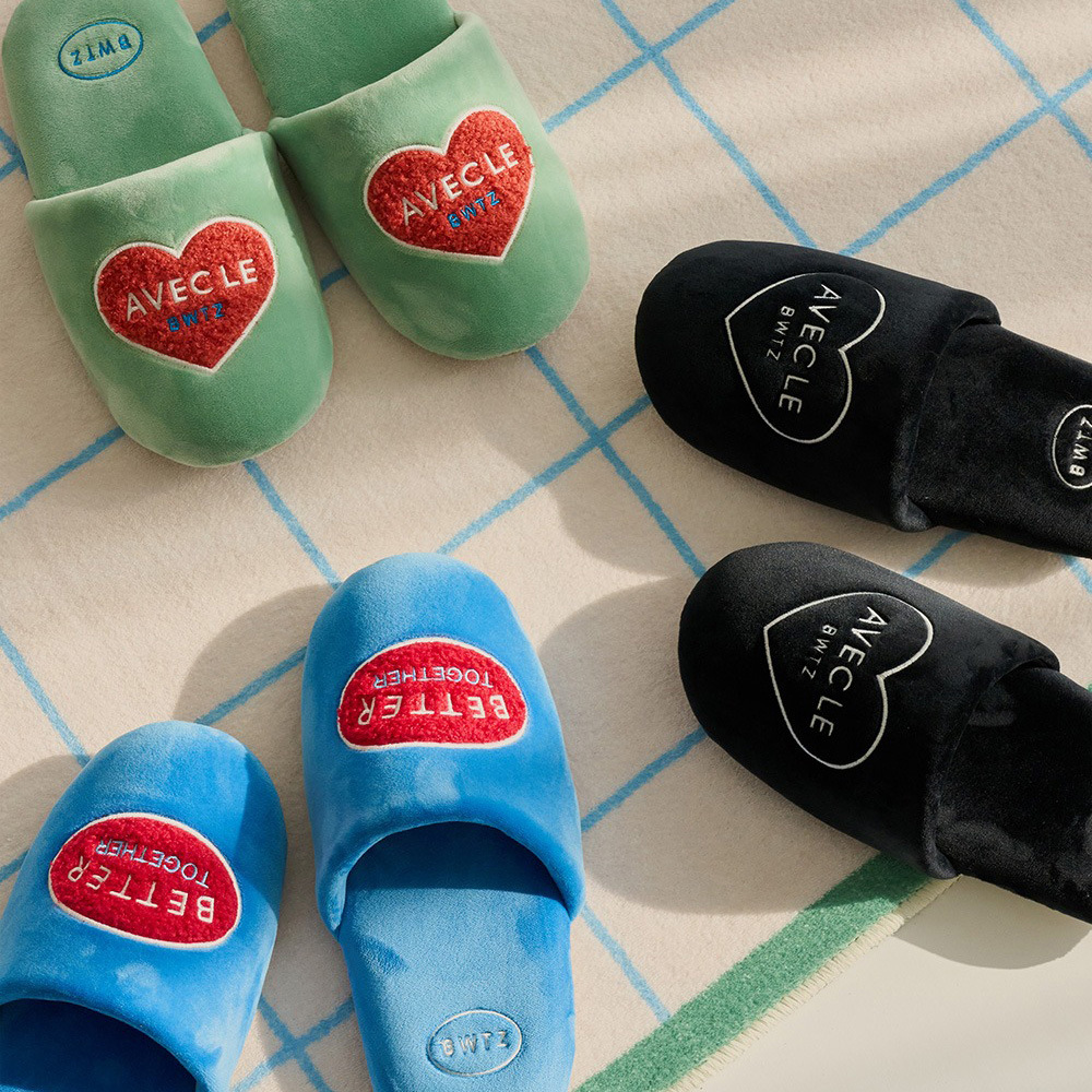 【BOWELL】Avec 天鵝絨隔音室內拖鞋 (3款)