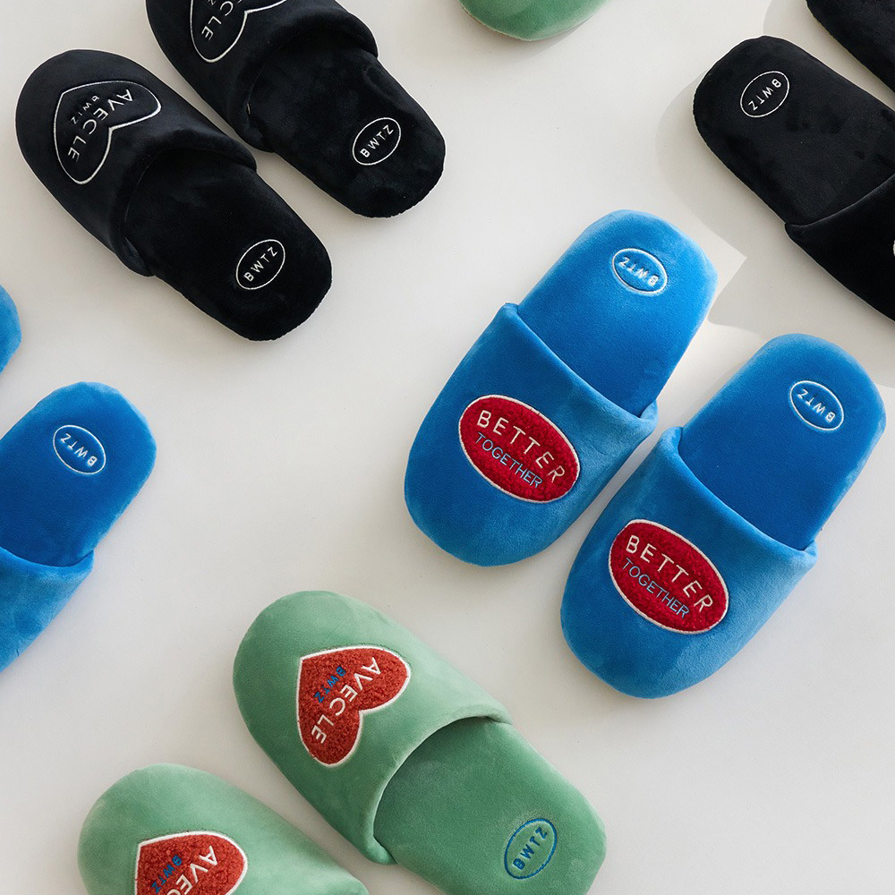 【BOWELL】Avec 天鵝絨隔音室內拖鞋 (3款)