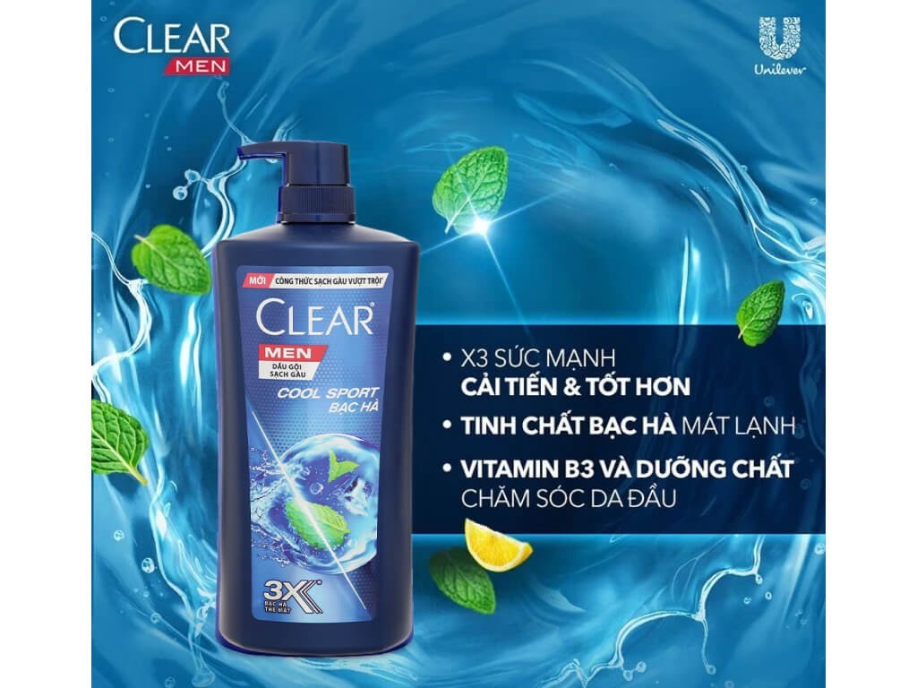 Clear Men Mint Cool Sport Anti-Dandruff Shampoo 900G