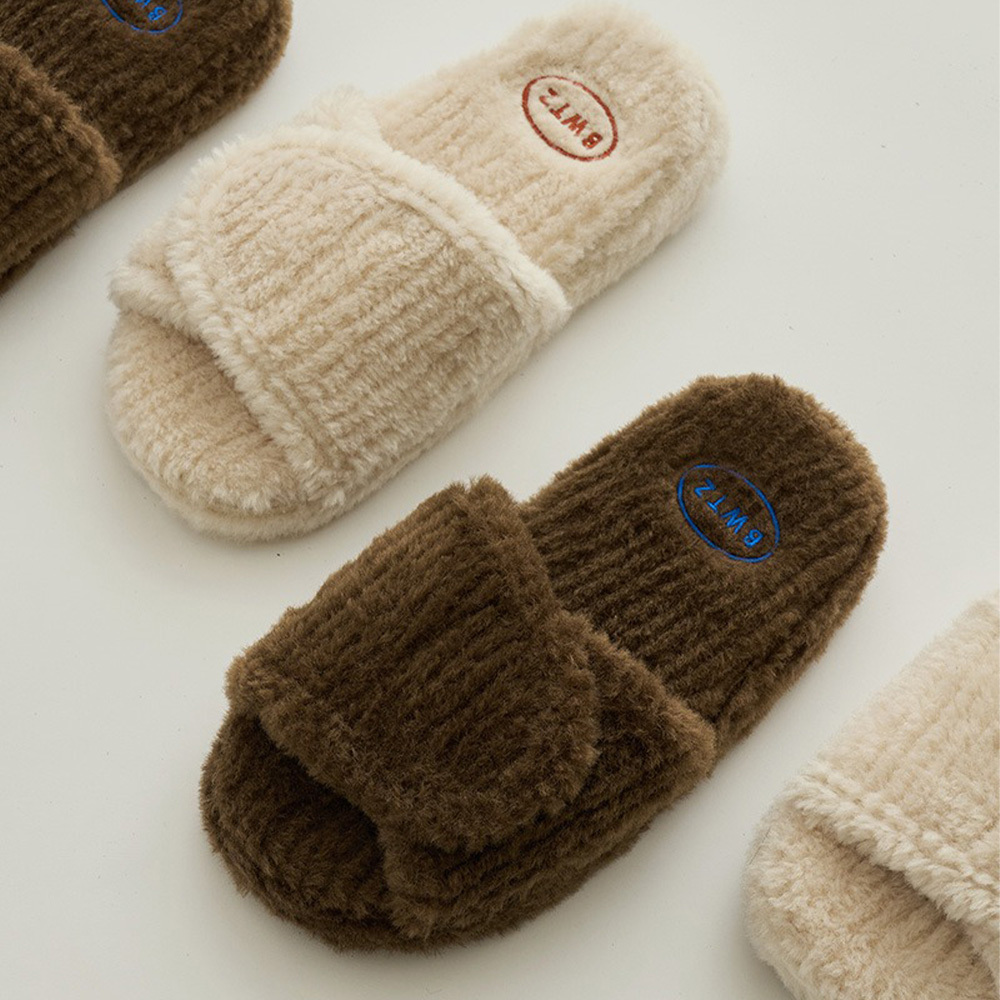 【BOWELL】燈芯絨魔鬼氈記憶棉隔音室內拖鞋 (2款)