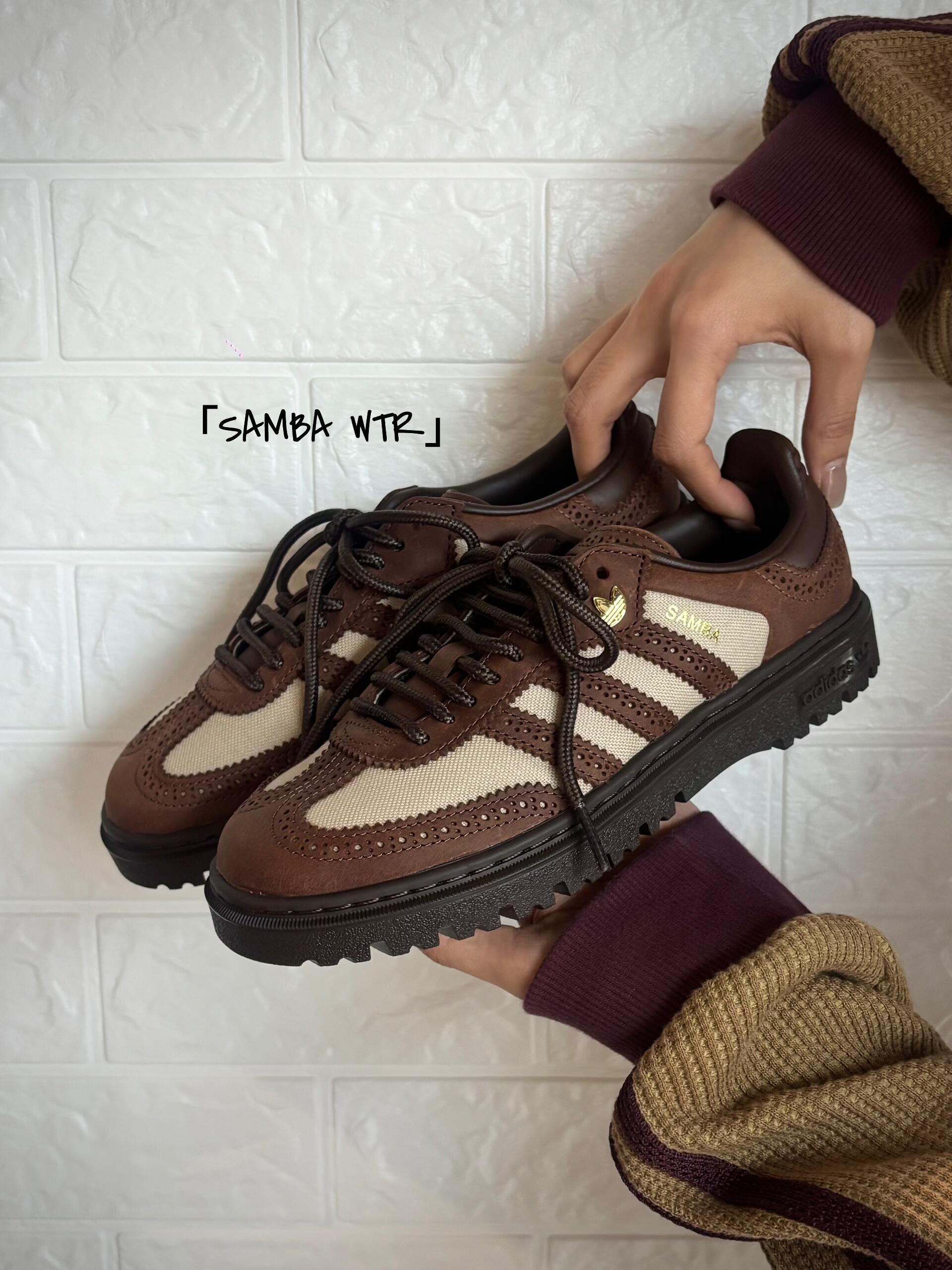 Adidas Originals Samba WTR 咖啡棕 米色 英倫風 皮革 厚底 德訓鞋 T頭鞋 KI6276/預購
