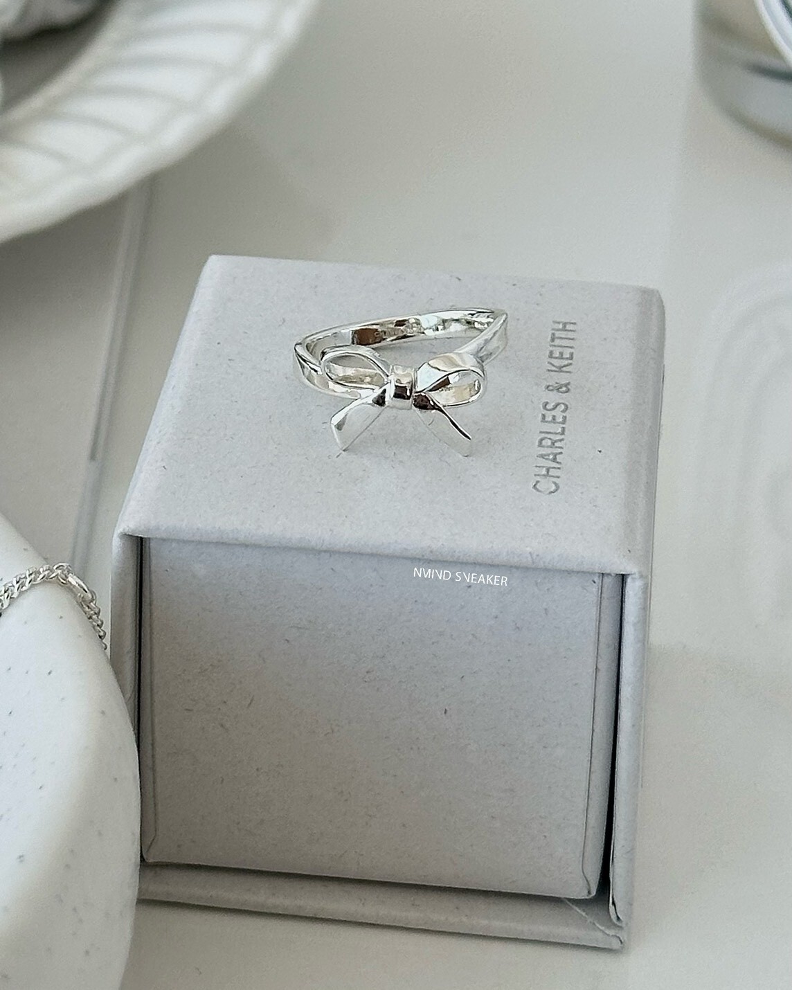 <聖誕現貨🎁> CHARLES & KEITH 小CK Athalia 蝴蝶結戒指🎀