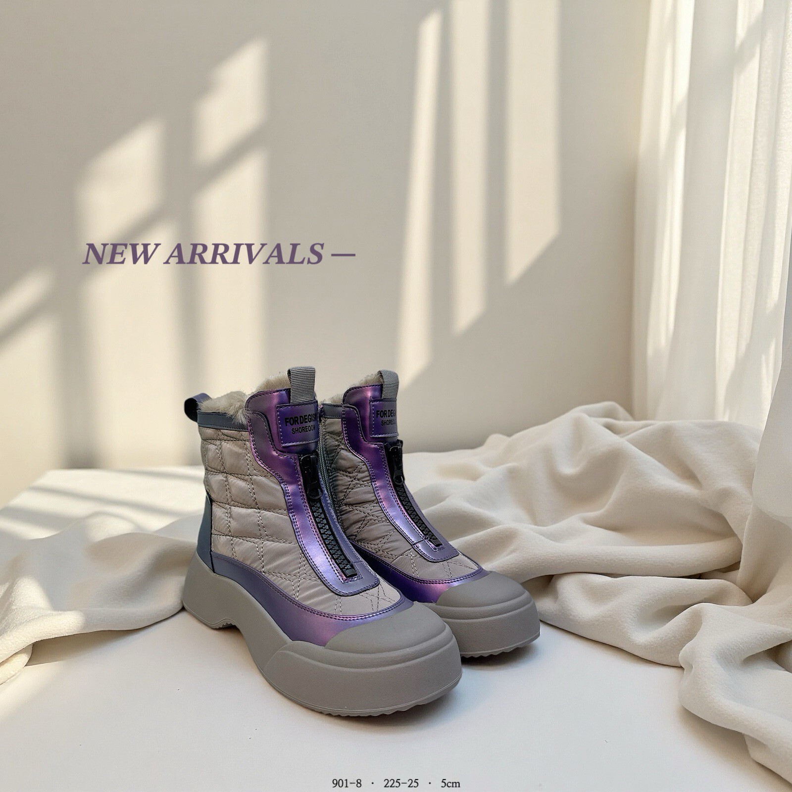 901-8  韓國真皮真毛防潑水雪地靴