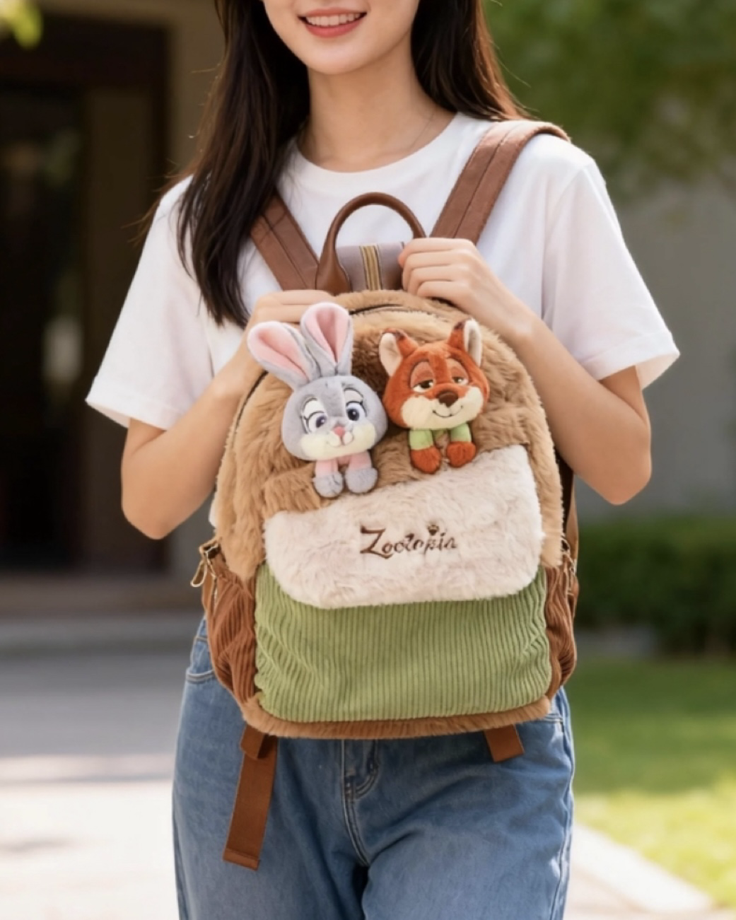 <正版授權>POTDEMIEL x 動物方城市2 大容量 毛絨 後背包 托特包 斜背包 手提包 共4款