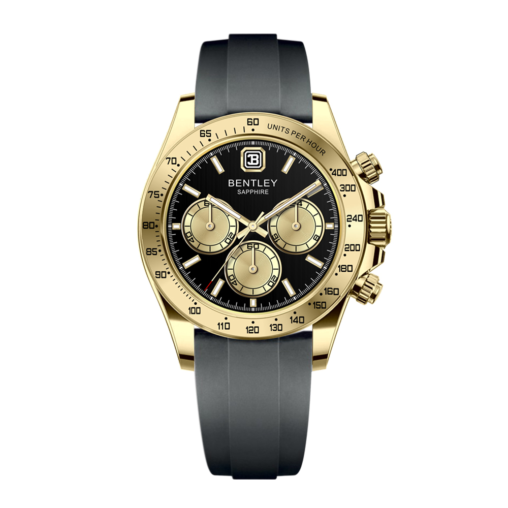 【BENTLEY 賓利】THE ASTRA星耀系列 BL-22 強奢 真三眼 夜光 矽膠 石英 手錶