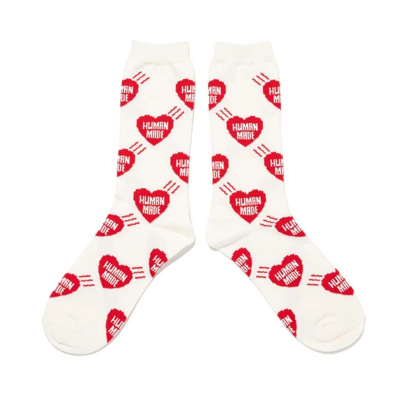 HUMAN MADE HEART SOCKS 愛心 襪子 白色 HUMAN-289 [台灣現貨]