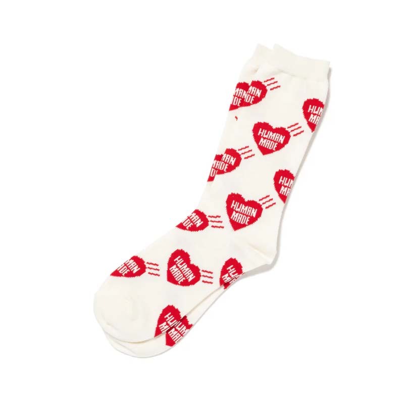 HUMAN MADE HEART SOCKS 愛心 襪子 白色 HUMAN-289 [台灣現貨]