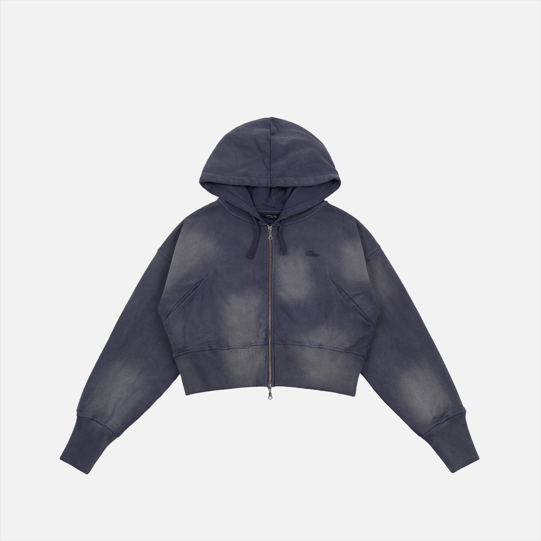 Dime Cropped Zip Hoodie