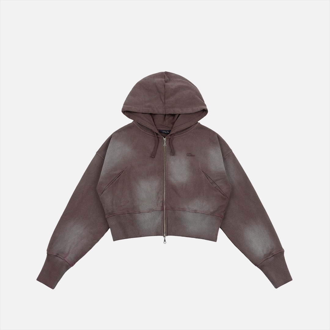 Dime Cropped Zip Hoodie