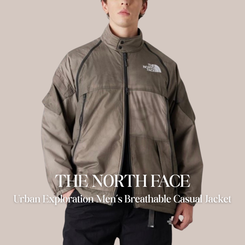 【代購】THE NORTH FACE Urban Exploration｜可拆兩穿 透氣休閒百搭夾克外套（男款／灰色）