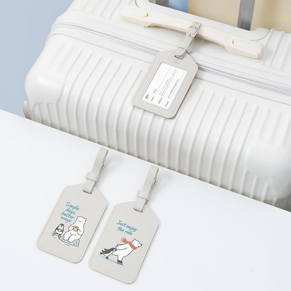 輕巧皮革行李吊牌