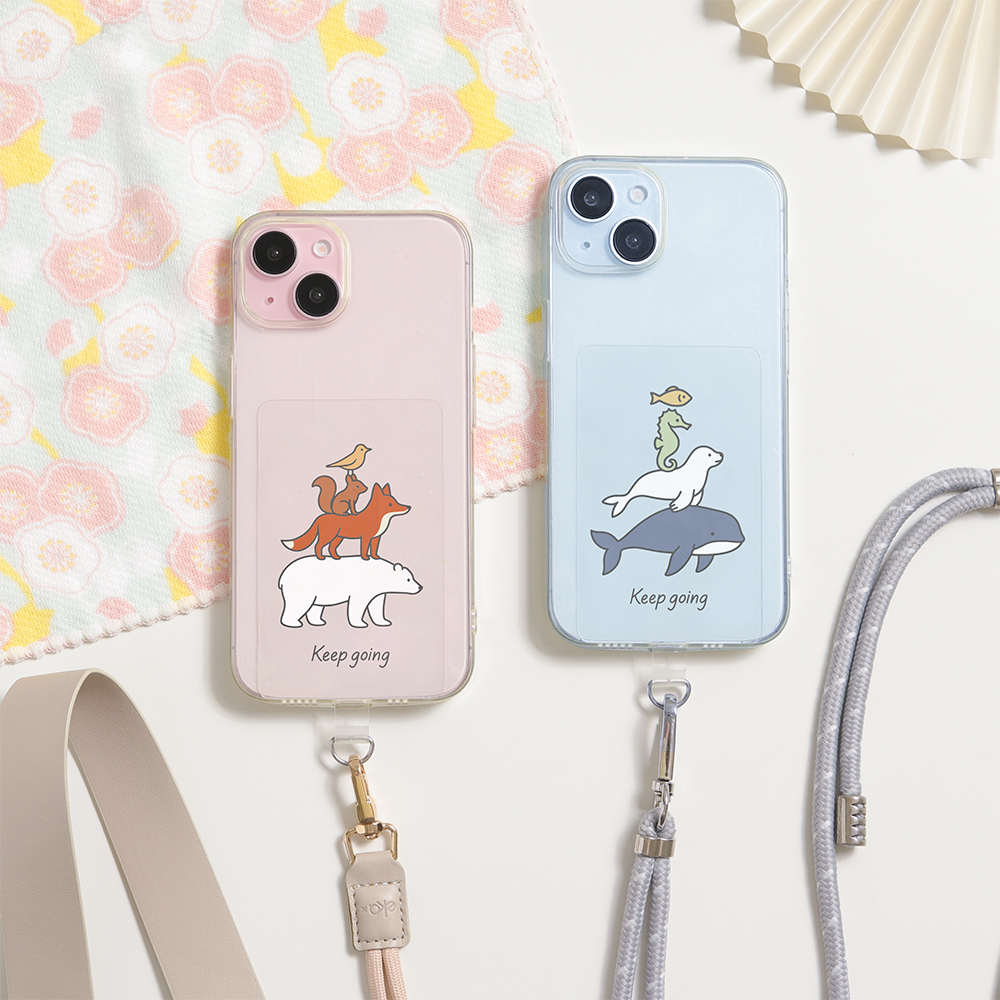 果凍大方造型手機掛繩夾片