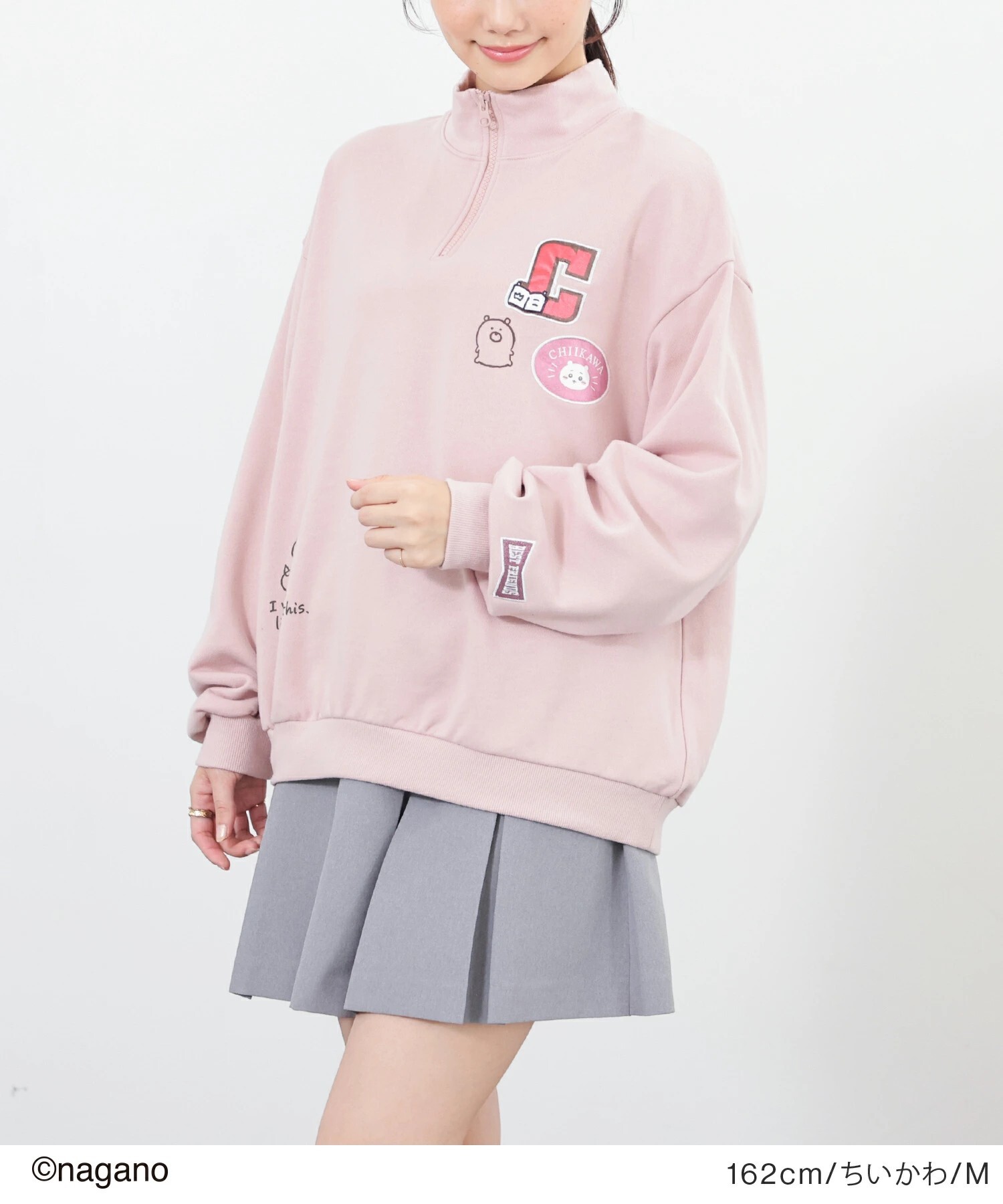 iSNEAKERS｜日本 Chiikawa吉伊卡哇 Honeys 拉鍊長袖衛衣三色