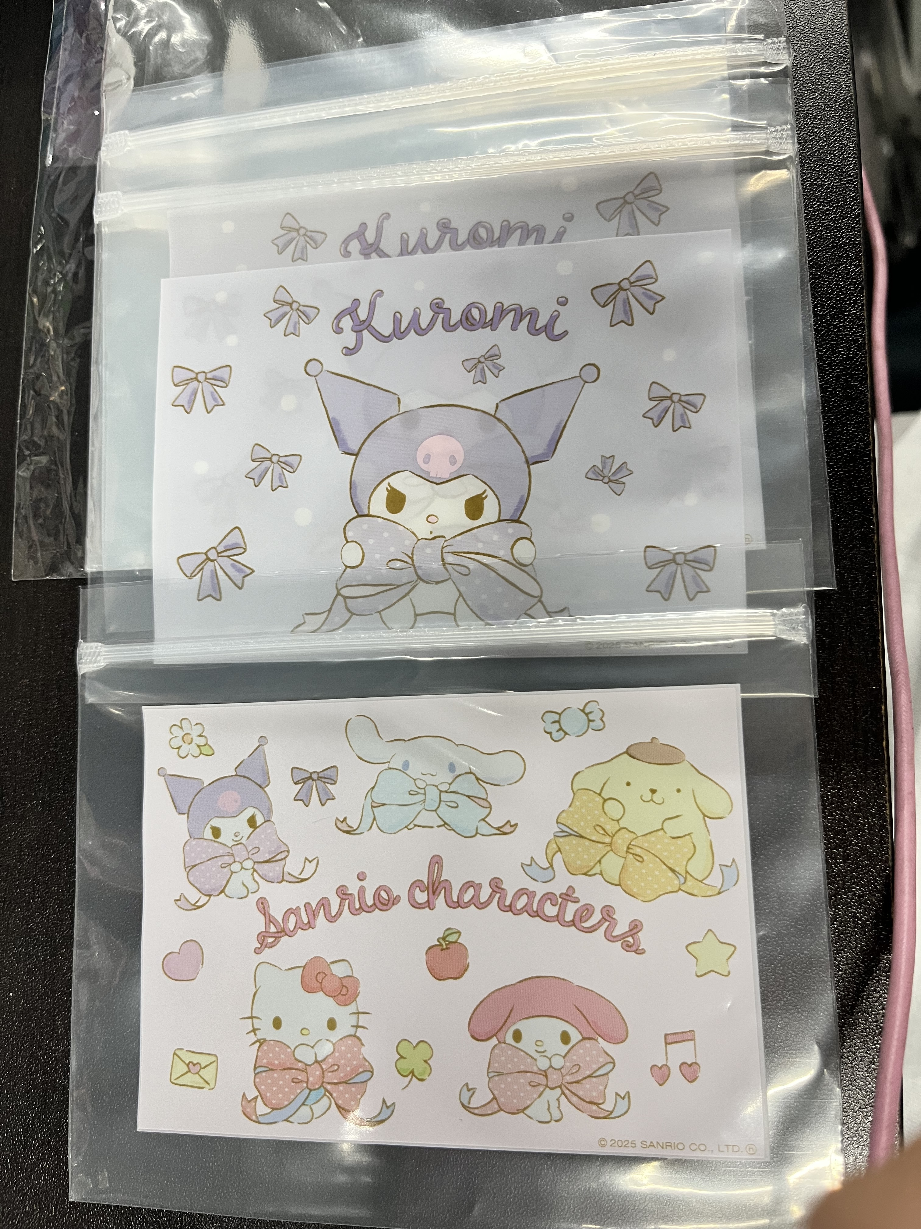 Sanrio KUROMI  收納袋 3枚入 SET#345