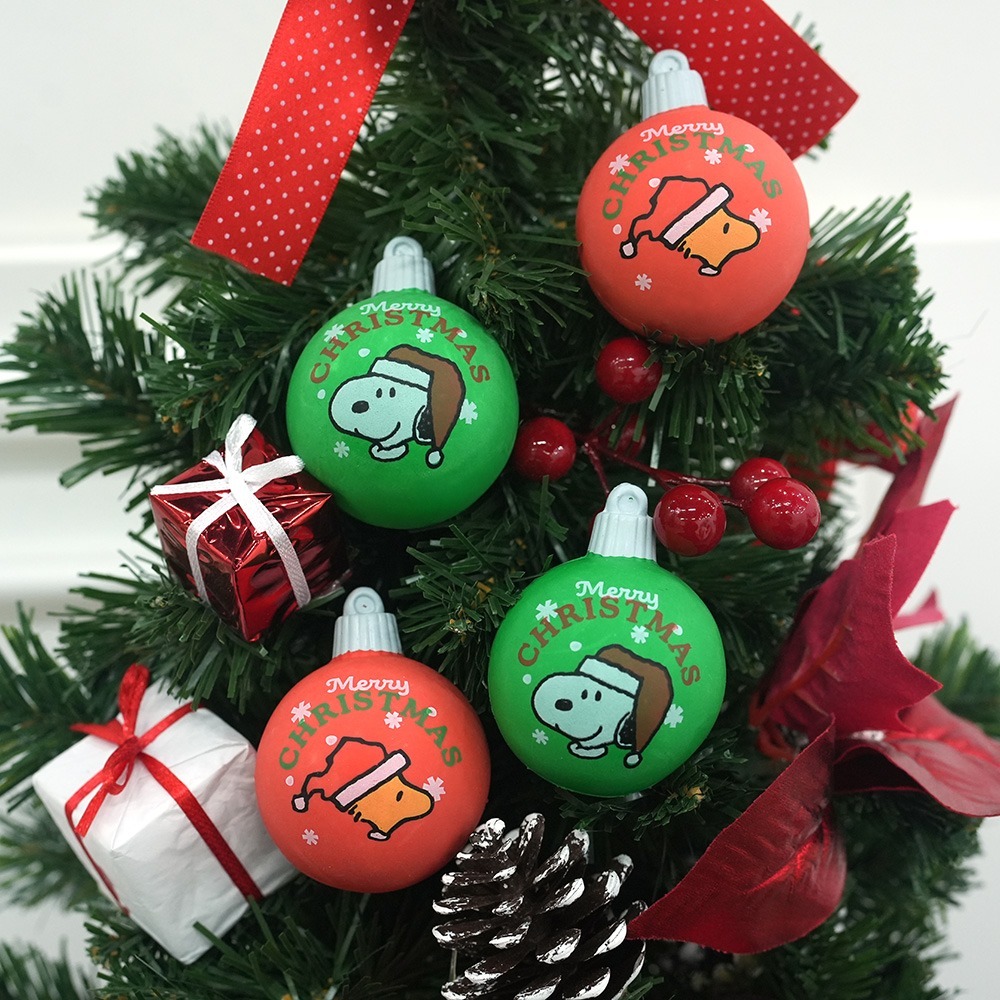 史努比聖誕乳膠發聲玩具球（2色）