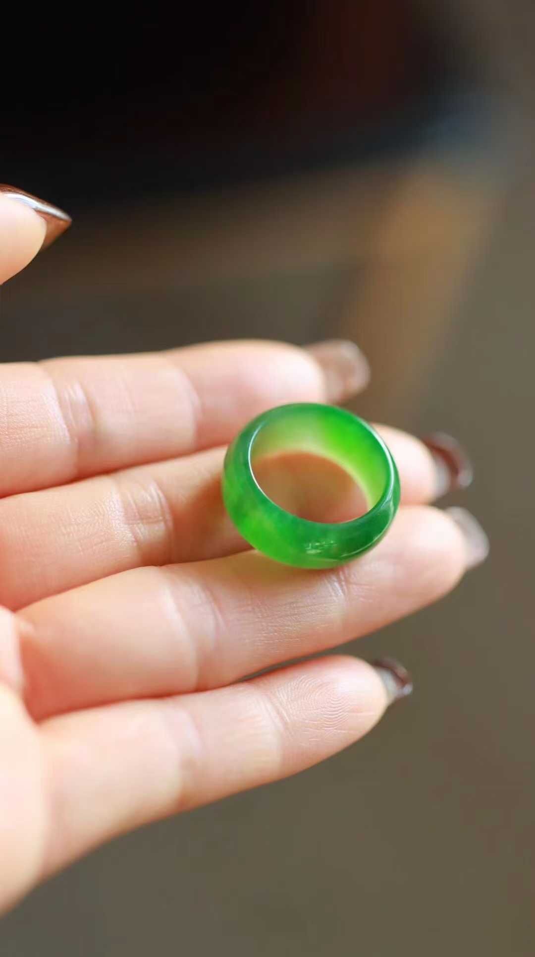 和田玉碧玉戒圈,天然和田玉軟玉