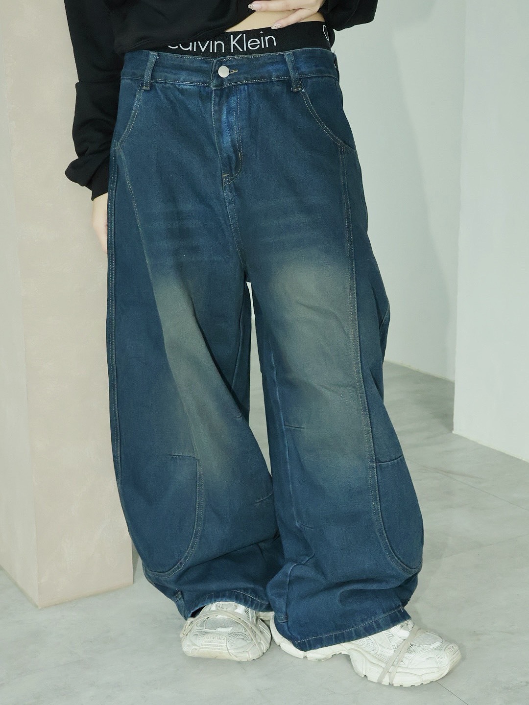 圓弧 車線 仿舊刷黃 彎刀 #牛仔褲