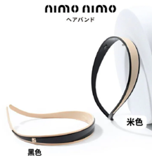 1208FH06-Fashion靚衫-雙拼色 頭箍 黑色/米色（B6）