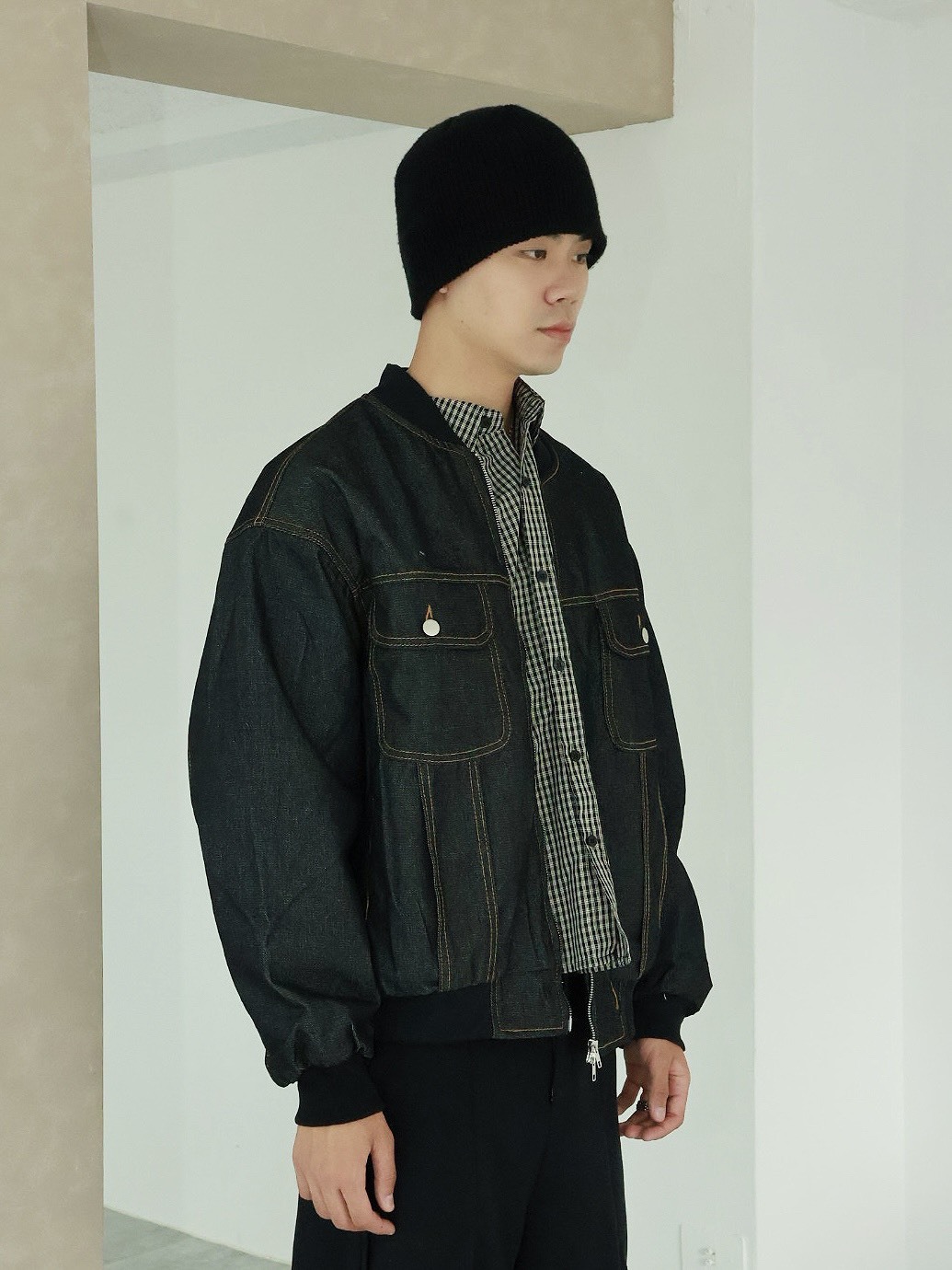反車線 雙拉鍊 單寧牛仔 #夾克外套