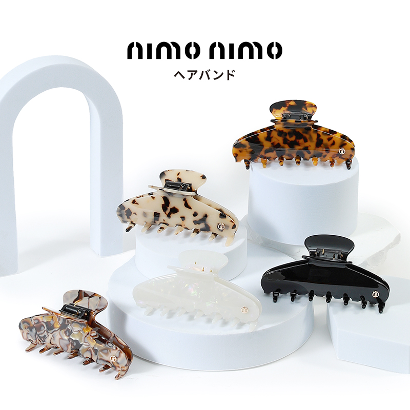 1208FH16-Fashion靚衫-鯊魚齒 髮夾(大) 黑色/炫彩白/混铜色/琥珀棕/玳瑁棕（B16）