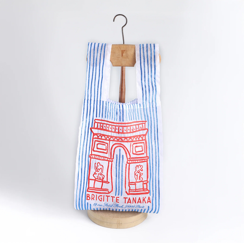 Brigitte Tanaka 巴黎意象-凱旋門烏干紗提袋