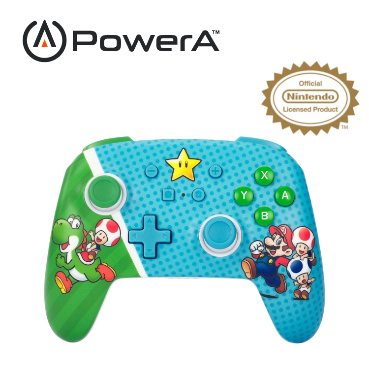 【PowerA】|任天堂官方授權|增強款藍牙5.0無線遊戲手把(NSGP0260-01) - 超級明星夥伴