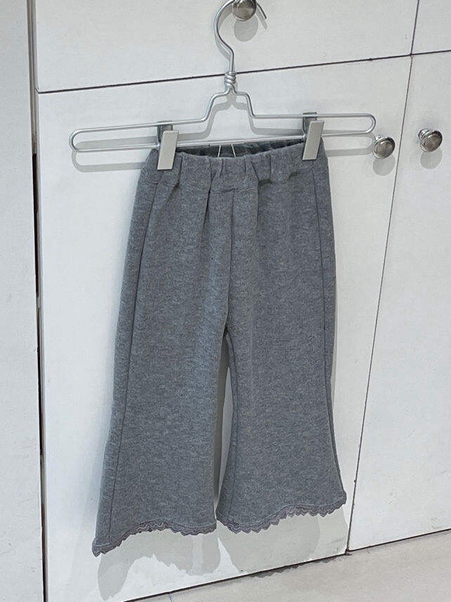 小波浪蕾絲喇叭褲