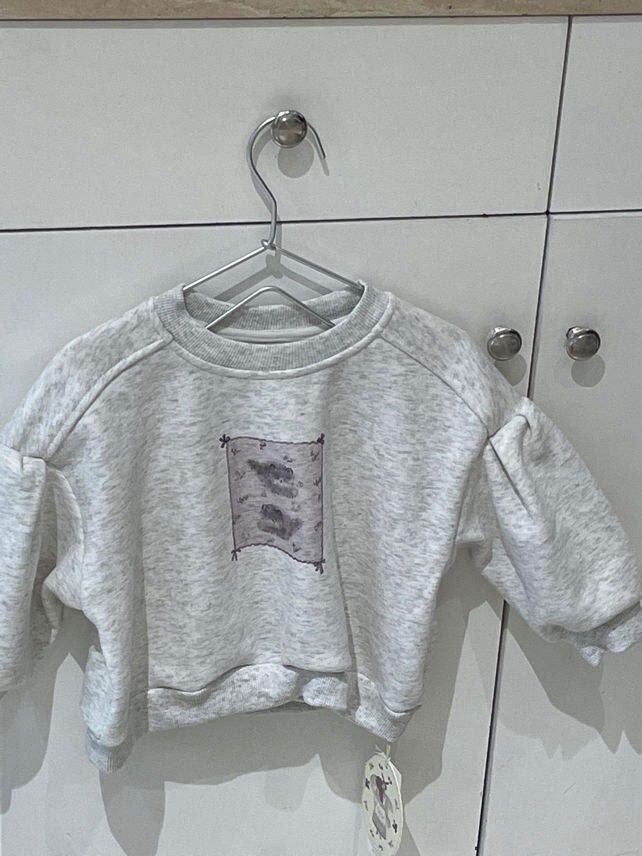 手繪感澎袖衛衣