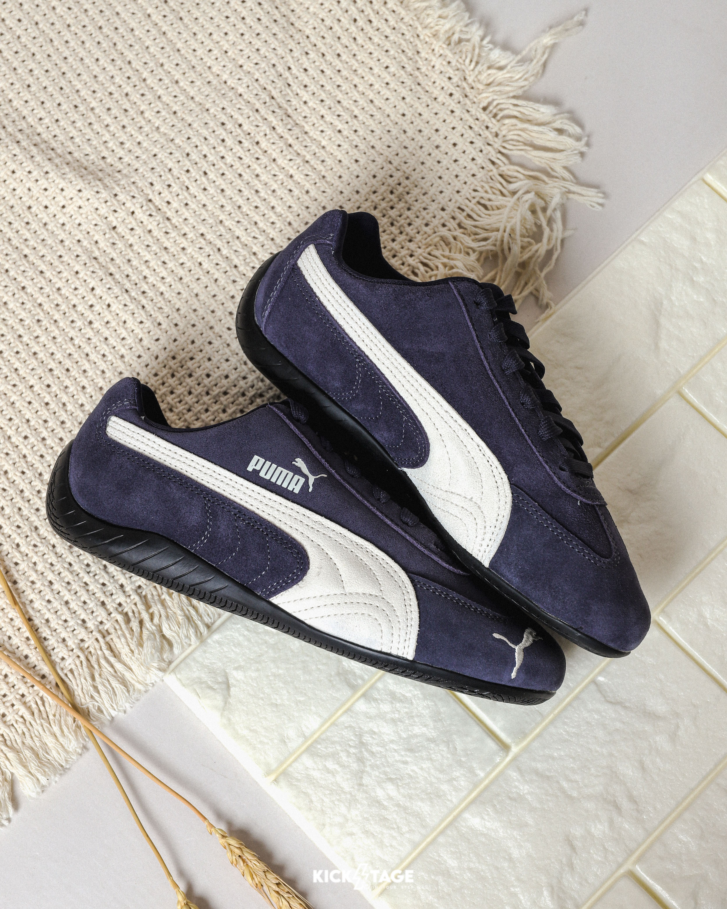 男女鞋 PUMA Speedcat OG 藏藍 E.SO 瘦子同款 麂皮 復古 休閒 賽車鞋【398846-38】