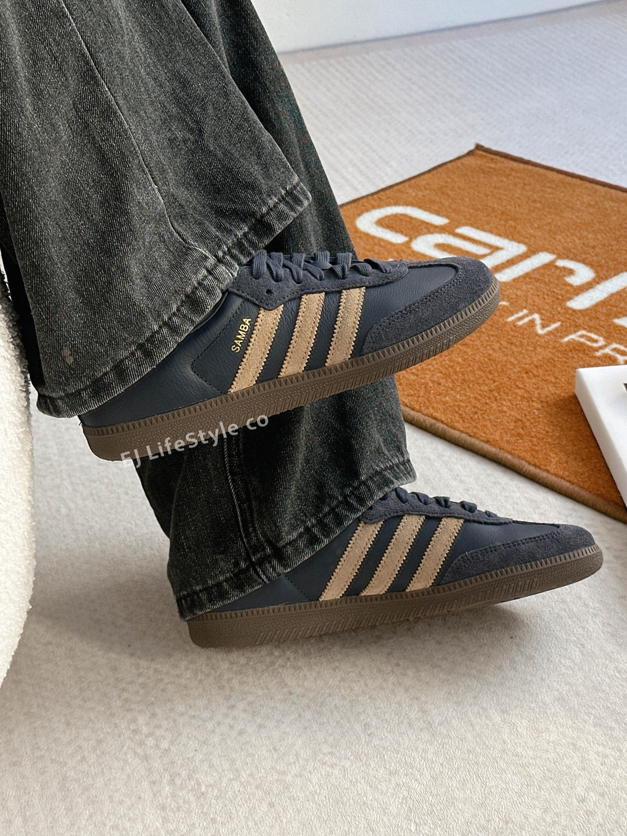 ADIDAS SAMBA OG 藏青奶茶 深藍 藍莓 格紋 焦糖底 男女鞋 JR0894 / 預購