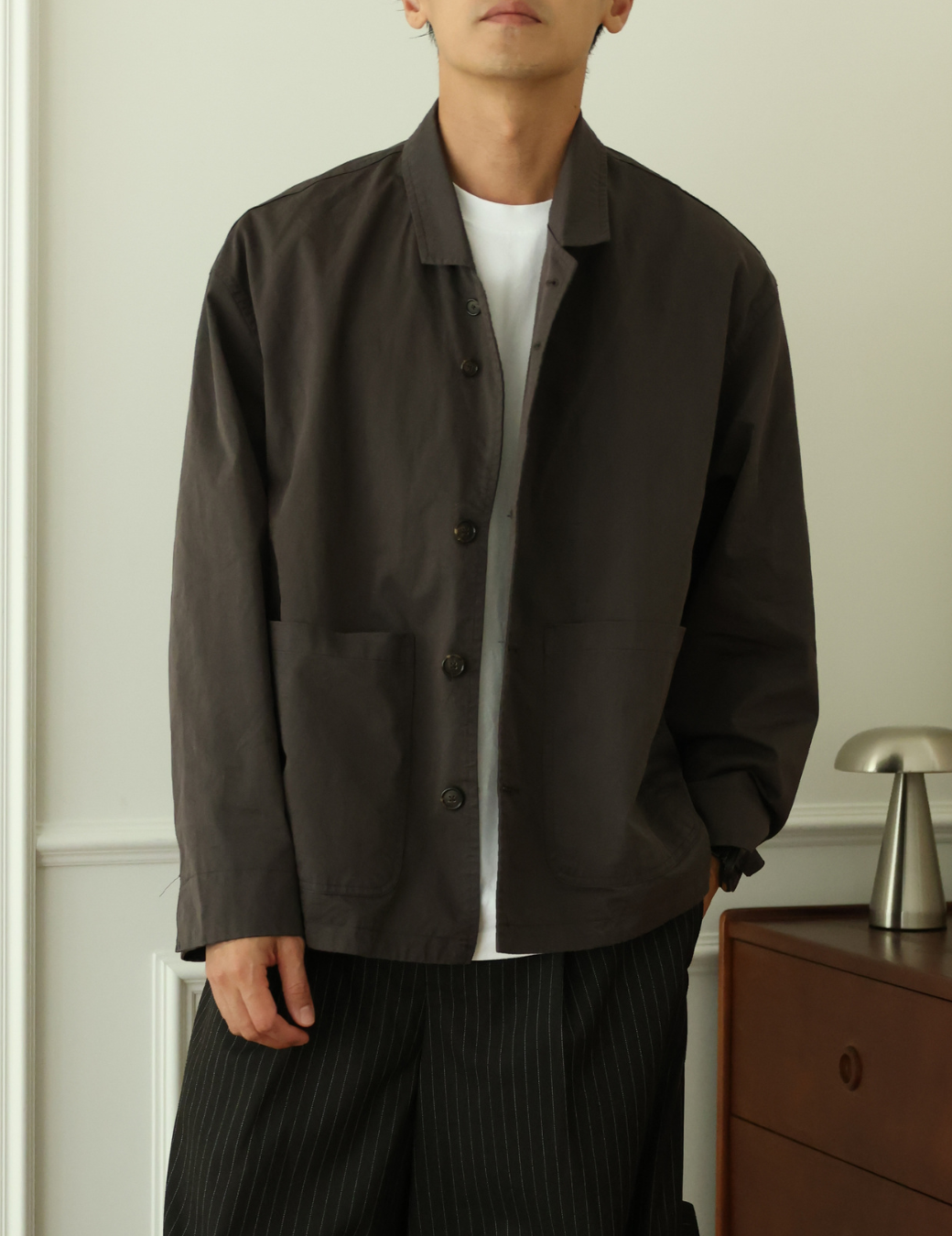 造型領開襯衫外套（3色）