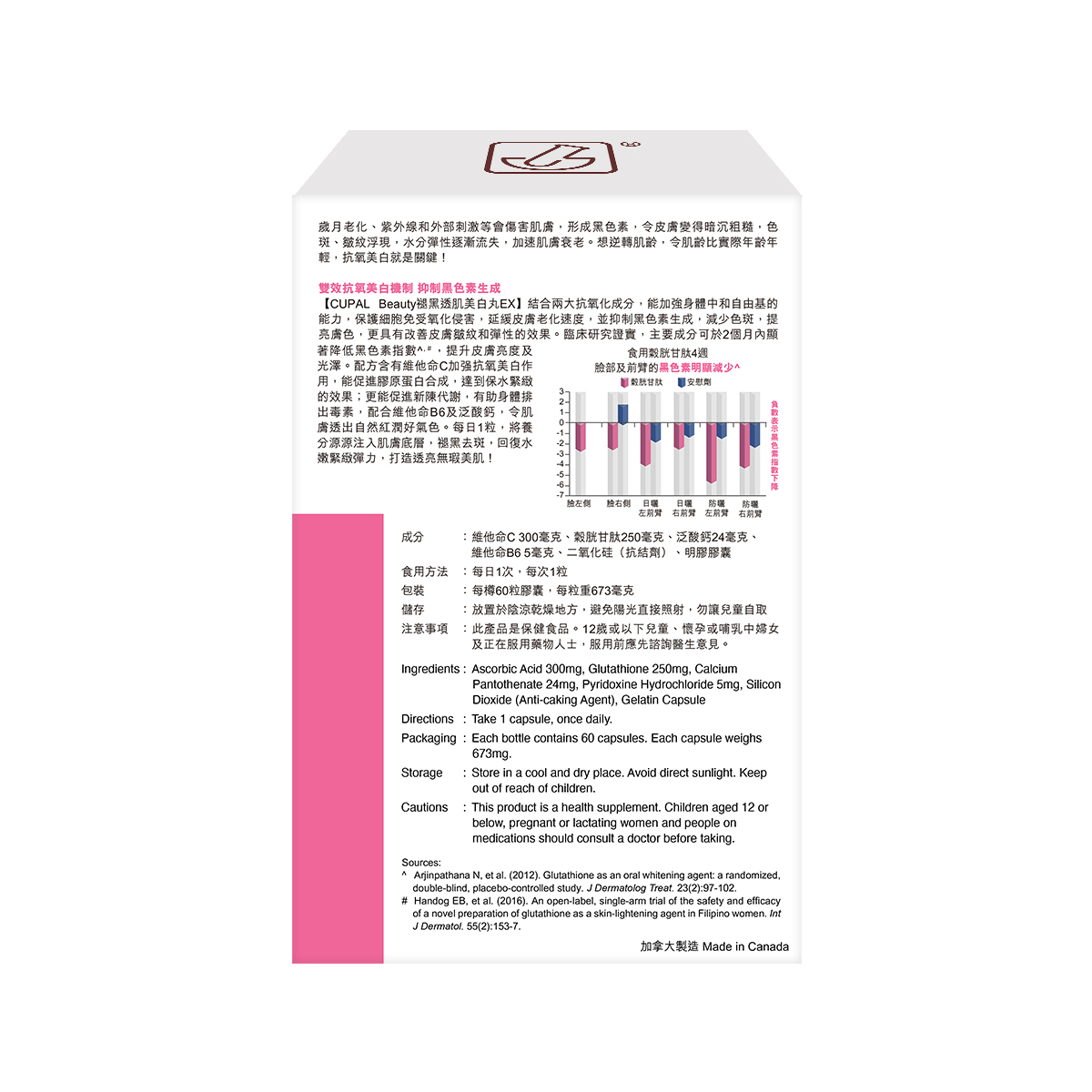 Cupal Beauty 褪黑透肌美白丸EX60粒