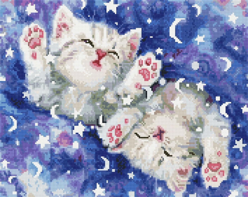 藝術生活 鑽石新設計 滿版立體鑽石畫【GJ5315】甜蜜貓咪     40*50CM