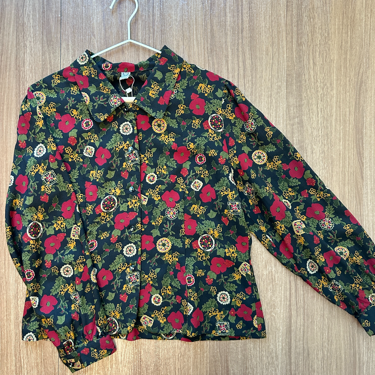 午夜繁花羊毛古著上衣