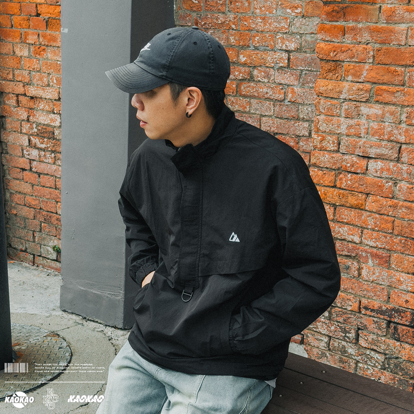 NATURE 戶外三防衝鋒外套 男 秋季新款 半拉鍊 拼接機能外套