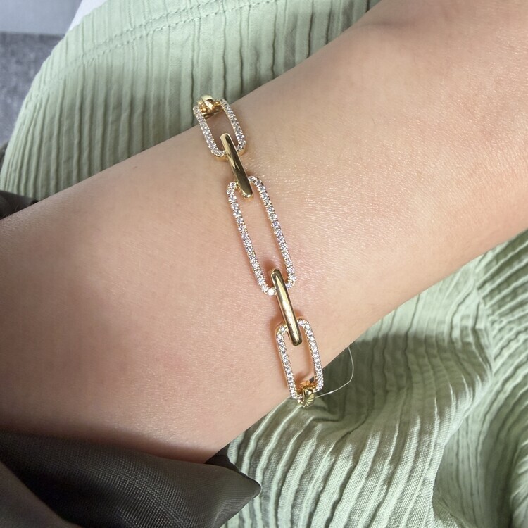 幾何鋪鑽鍊節手鐲
