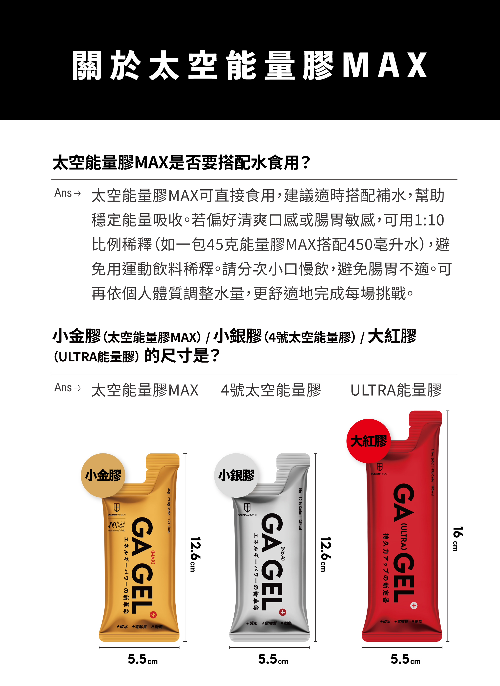 GAGEL太空能量膠max小金膠_常見問題