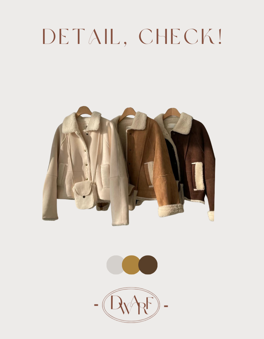 《KR》QQ保暖絨面外套 (連小斜孭袋）