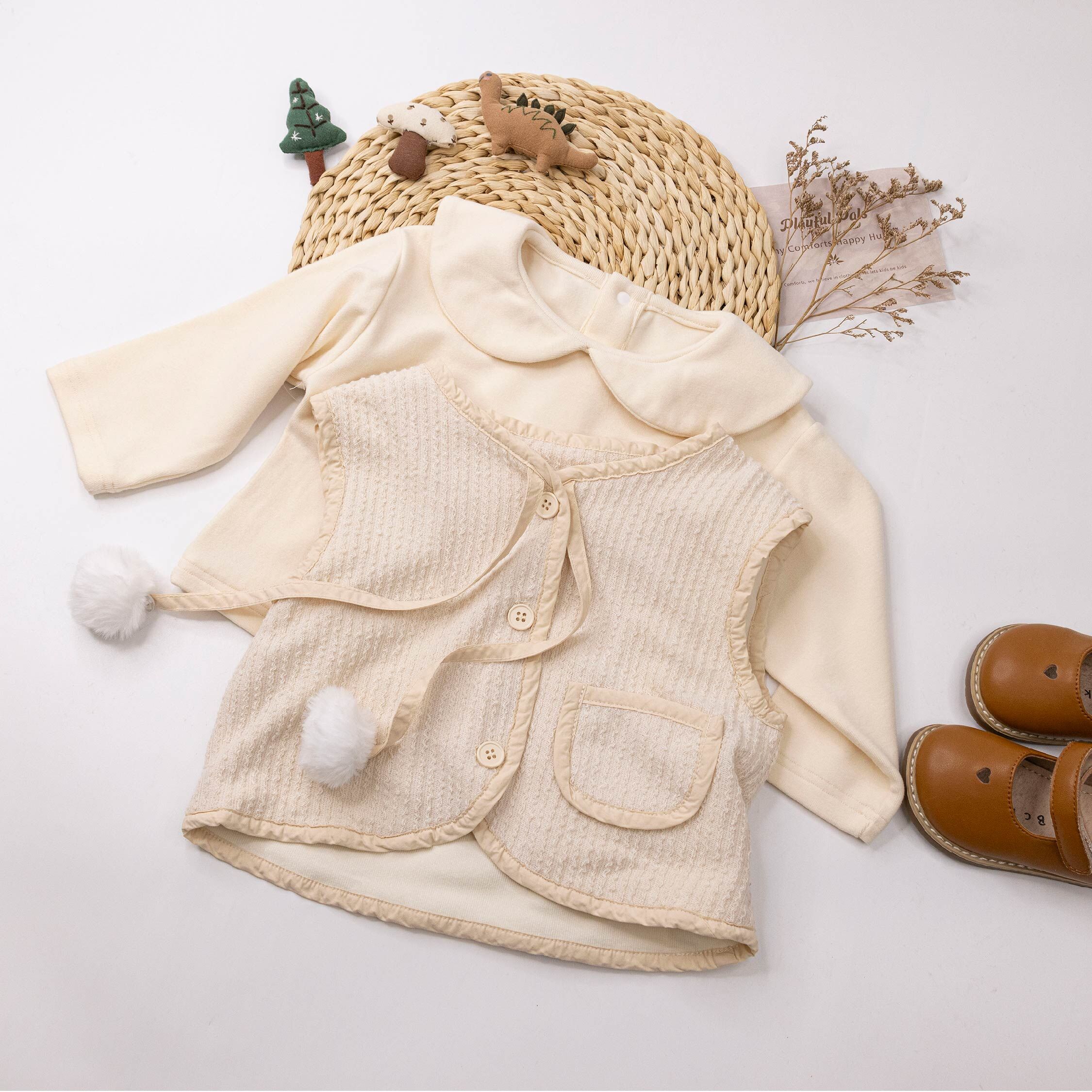 【H55686】可愛毛球軟糯三件式套裝