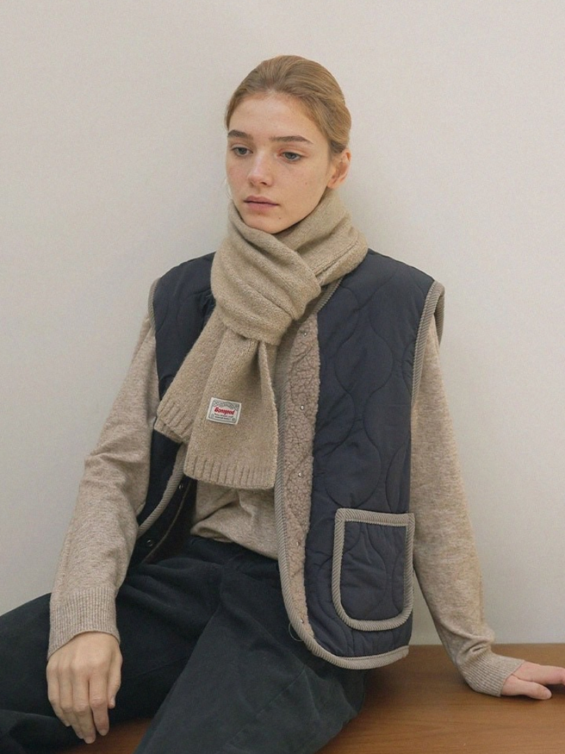 輕巧、耐穿、不挑內搭★熊暖絨芯鋪棉背心