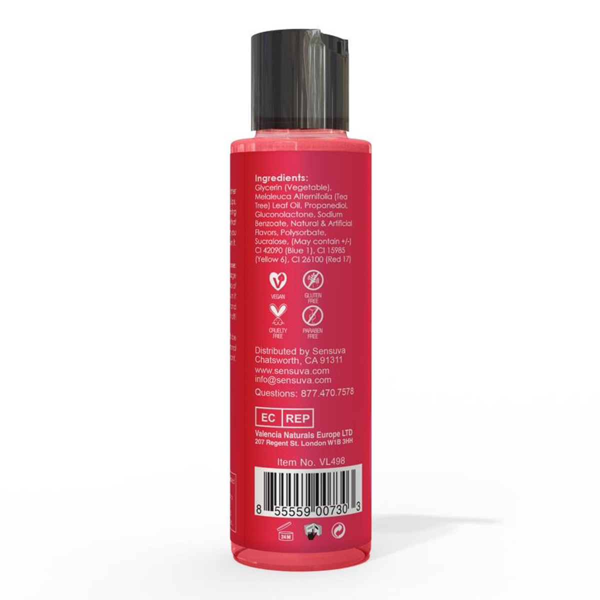 Sensuva SIZZLE LIPS 可食用熱感按摩油 士多啤梨味 125ml