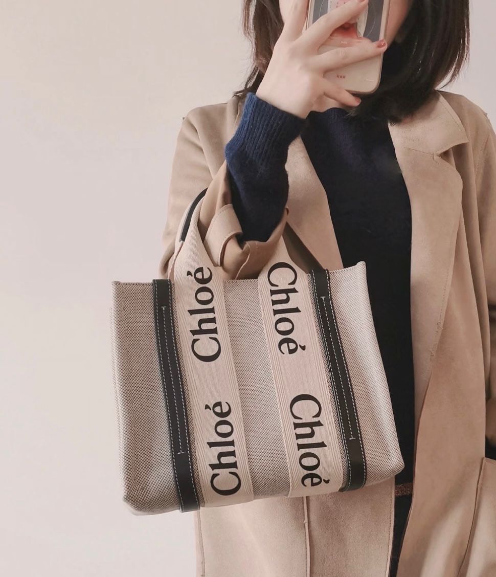 【預購】Chloe  Small Woody Linen K120803 托特包包 (先付$500後付$3990）售價$4490