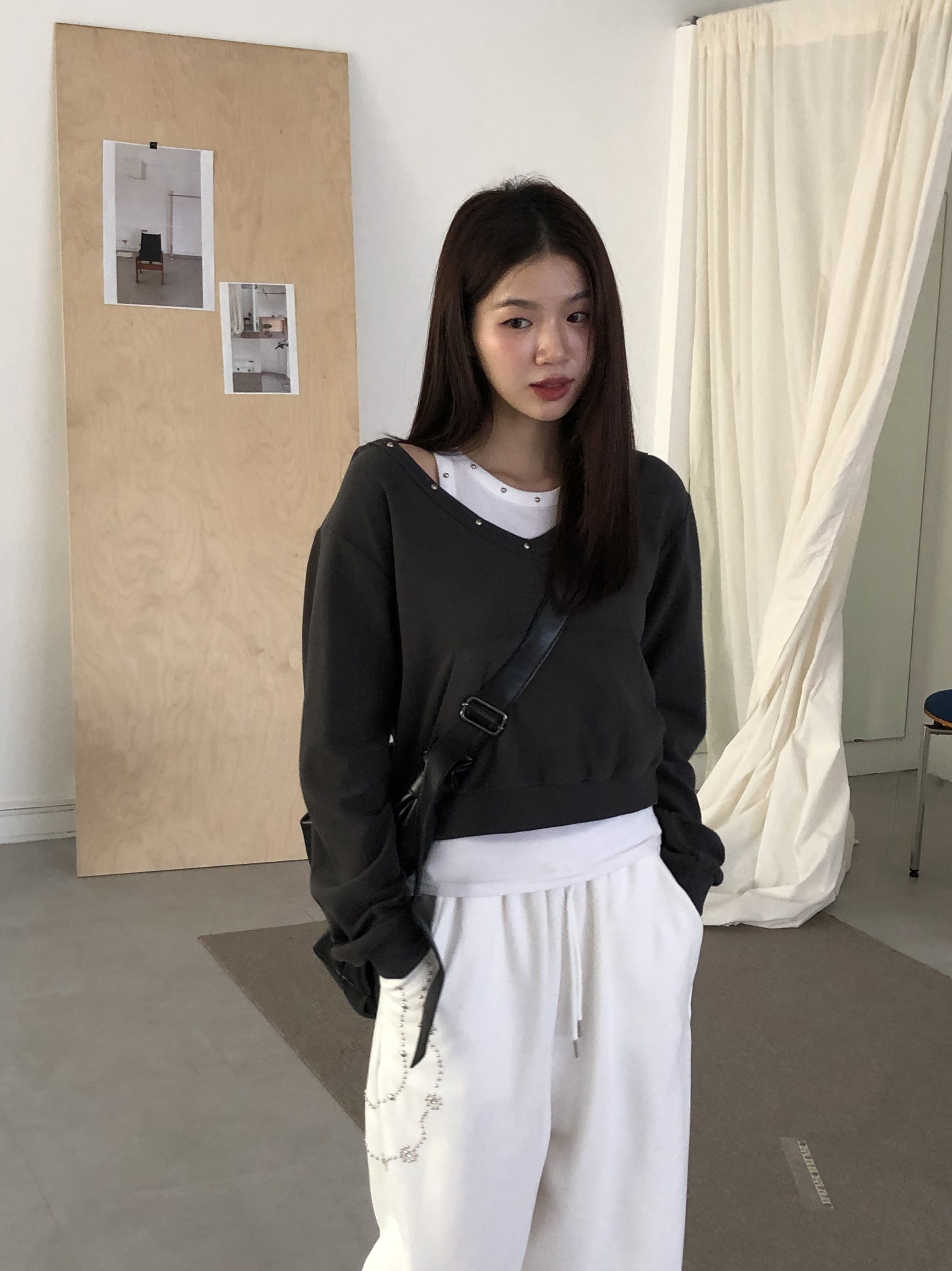 Vintage Stud Hoodie #上衣