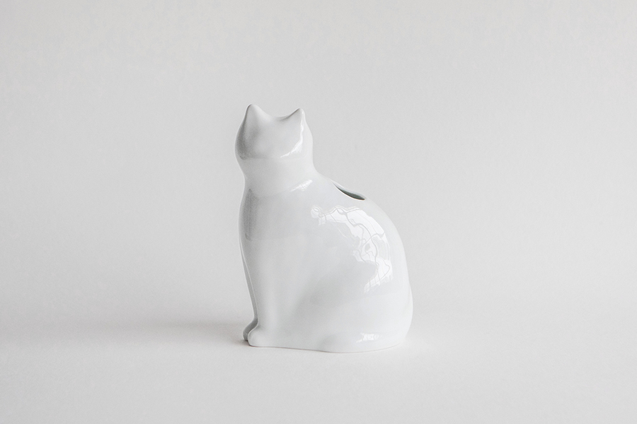 amabro - I AM 瓷花器 / 白貓