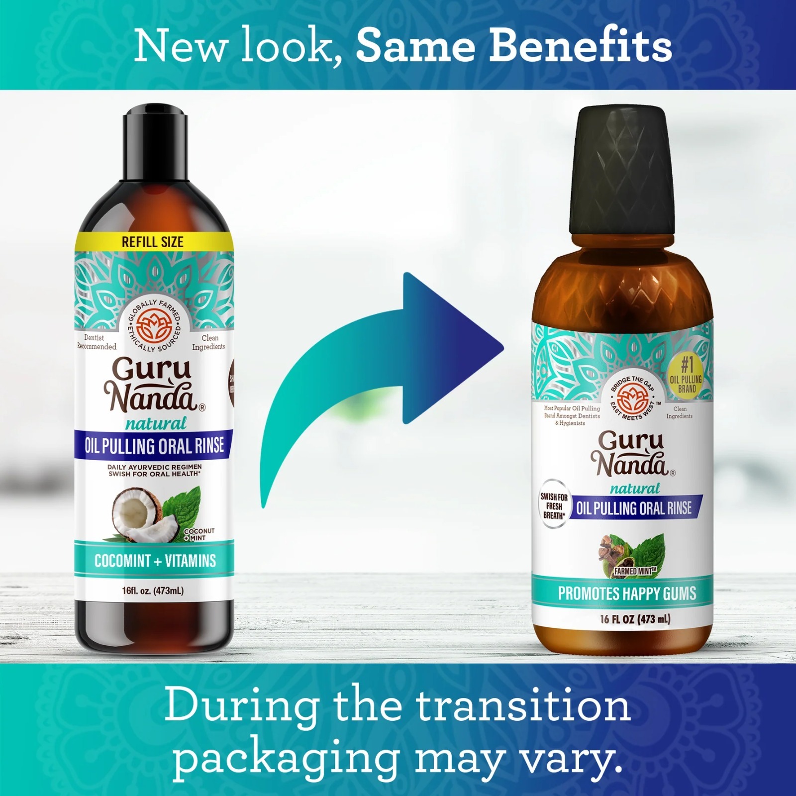 【直播】GuruNanda LL120826 天然油拔漱口水(椰子 + 薄荷味) 16oz