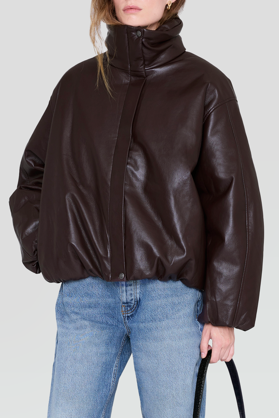 Anine Bing｜CYRUS 翻領再生皮革外套