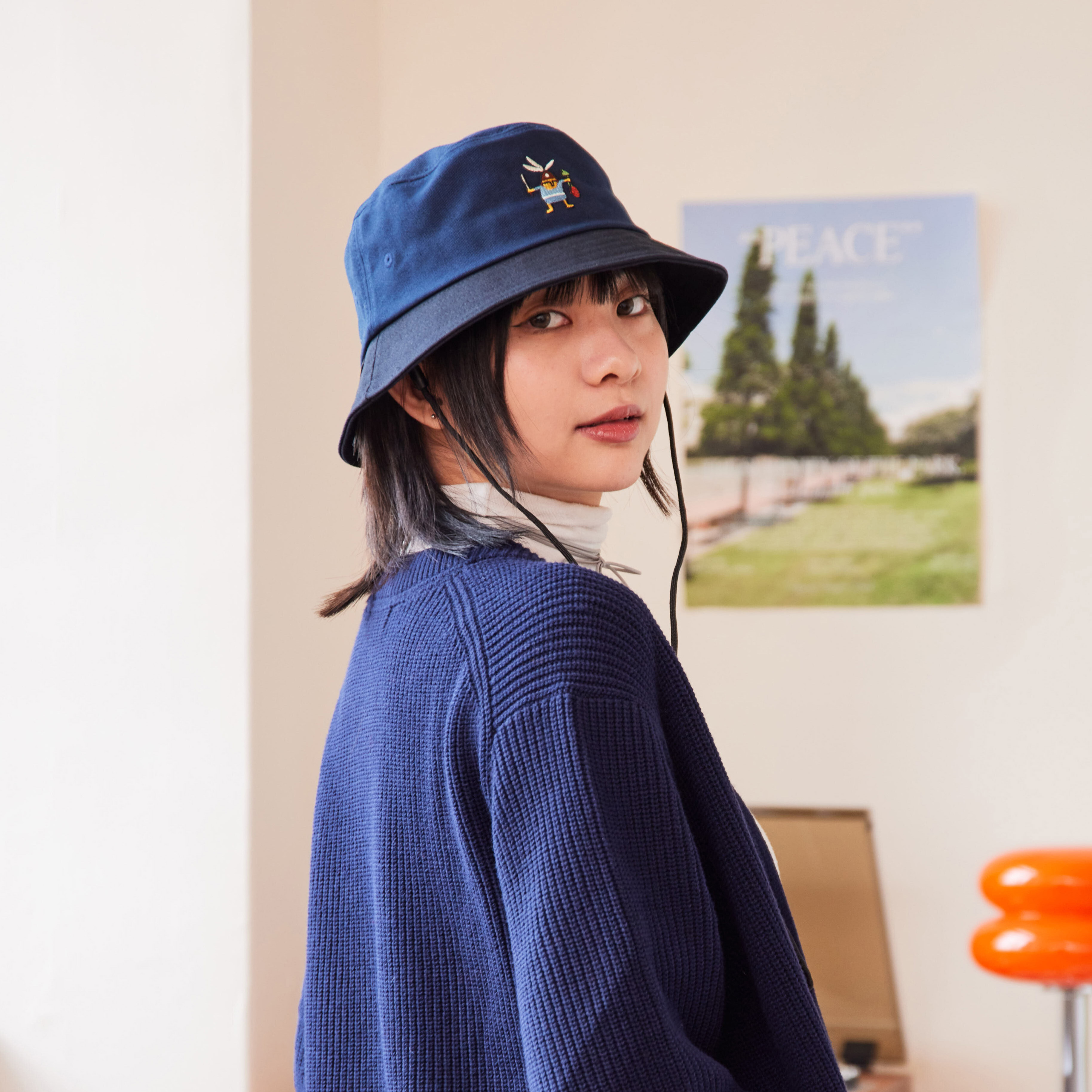 《部落生活》城市復古漁夫  拼色帽