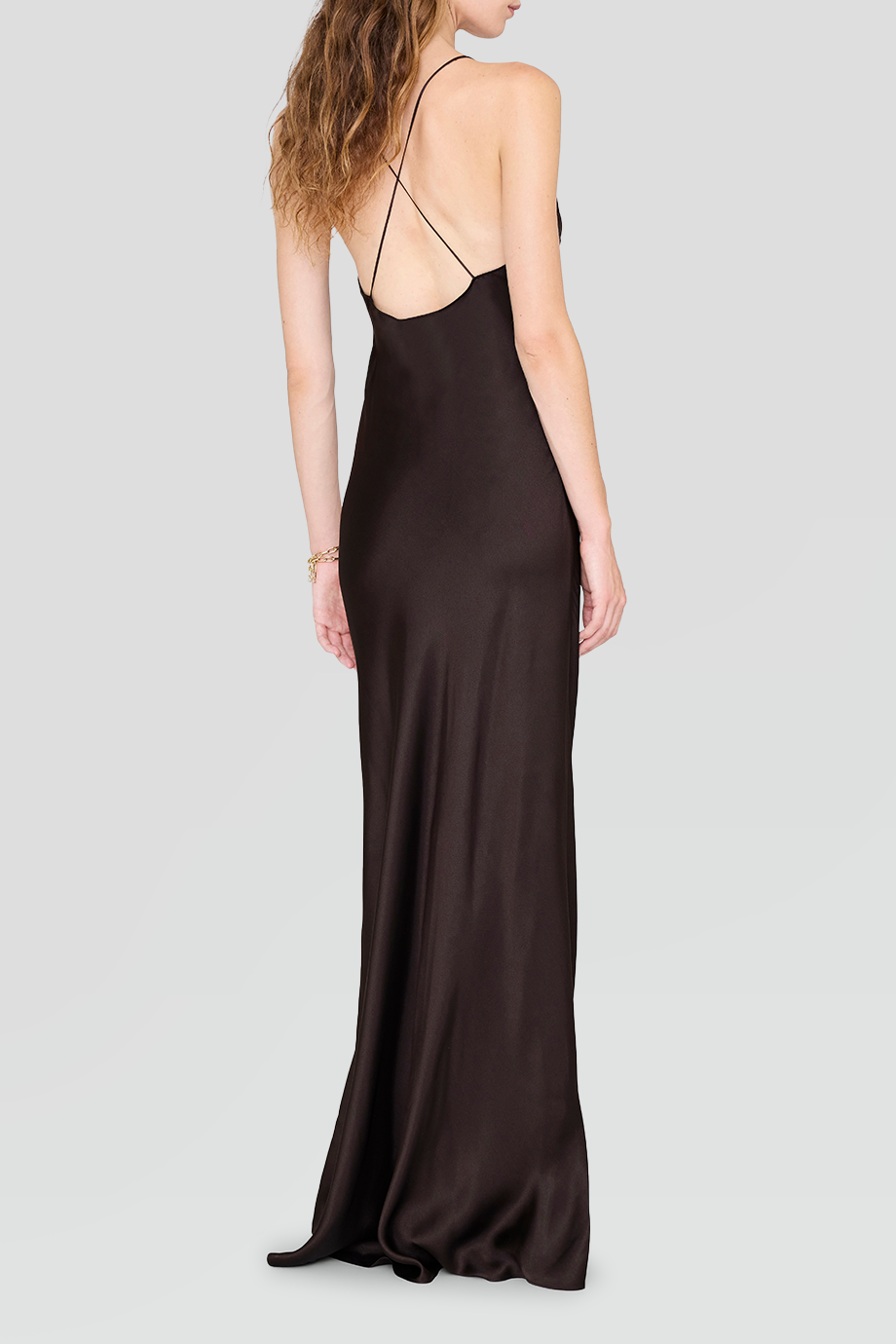 Anine Bing｜LAUREL V領細肩垂墜長洋裝